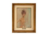 l'image d'un tableau représentant une femme nue dans un cadre doré