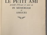 an open book with a black and white title on it