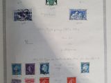 a sheet of paper with stamps on it with writing on it