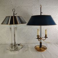 Lot de deux lampes bouillotte : une en laiton doré, une en m… (photo 2)