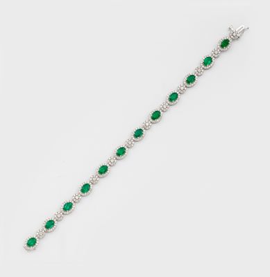 an emerald and diamond bracelet