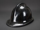 a hard hat that is sitting on top of a table