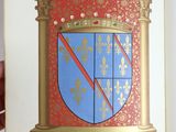 a picture of a book with a picture of a coat of arms