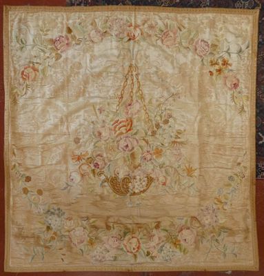 a close up of a piece of cloth with flowers on it