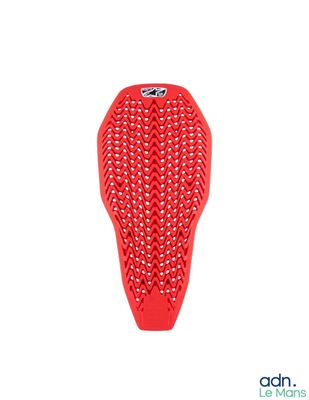 the hair brush is red and has a long handle