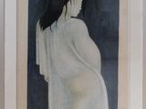 an image of a painting of a woman with a flower in her hair