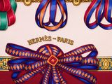 a picture of a card with ribbons and ribbons on it