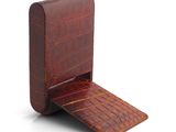 an image of a brown wallet with a card holder on it