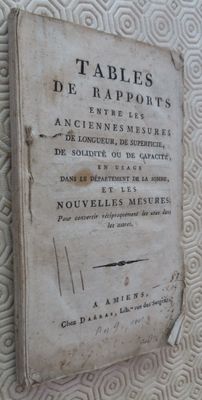 44.	[Système métrique]. Tables de rapports entre les ancienn…