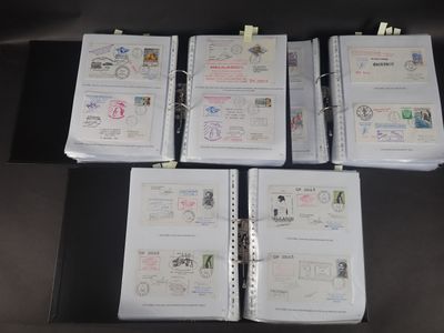 3 énormes classeurs de plus de 615 lettres et cartes de Navi…