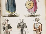 un vieux livre présentant toute une série de vêtements de styles variés