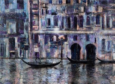 GIMENO GUERRI Juan (né en 1933), Canal à Venise, huile sur t…