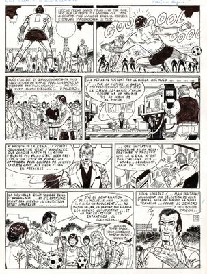 une page d'une bande dessinée mettant en scène un homme en costume et une femme en robe