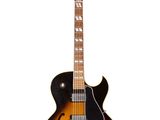 an image of a brown and black electric guitar on a white background