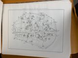 a drawing of a map on a piece of paper in a box