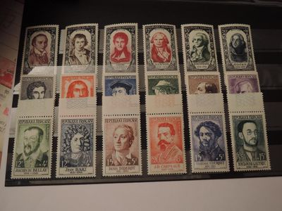 TIMBRES FRANCE ** - TROIS SERIES GRANDS HOMMES 1950 Bd…