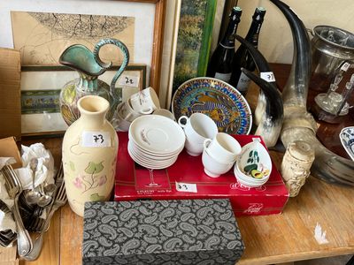 une table sur laquelle se trouvent de nombreux objets différents