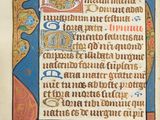 an image of a page from a medieval manuscript with a picture of a man and a woman