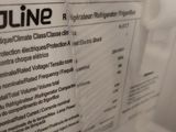 a close up of a label on a refrigerator door