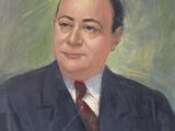 peinture représentant le portrait d'un homme en costume-cravate