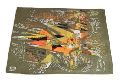une image représentant un set de table orné d'un dessin d'oiseau