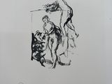 an image of a drawing of a man on a horse