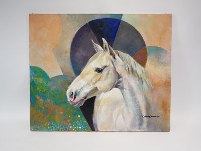 Luis CALDERÓN JACOME (XXème) - "El Cabalo blanco" (le cheval…