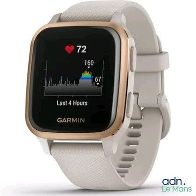 une montre connectée dotée d'un capteur de fréquence cardiaque intégré à l'écran