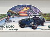 a sticker with a picture of an old car on it