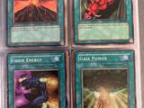 the four cards are in a clear plastic case
