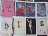 many pictures of women and men on the wall