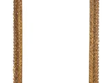 un cadre doré orné d'un motif décoratif sur fond blanc