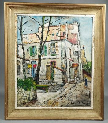 Robert LE BERGER (1905-1972). Paris, Ménilmontant, la rue de…