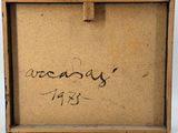 a close up of a box with writing on the inside of it