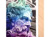 a picture of a painting of a man with a beard