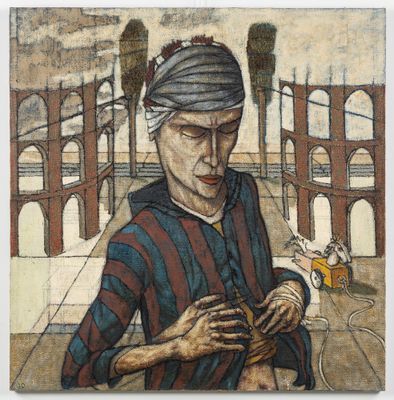 Olivier Pé (XX-XXI) 'Portrait du Libertin', pigment sur jute…