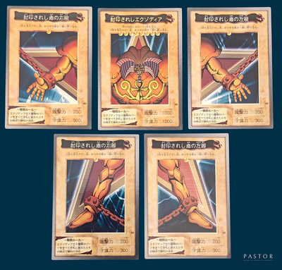 four cards of different types of card games are displayed on a blue background