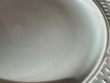 a close up of a plate on a table