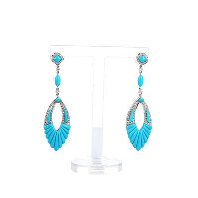 Travail italien contemporain Paire de pendants d'oreilles « …