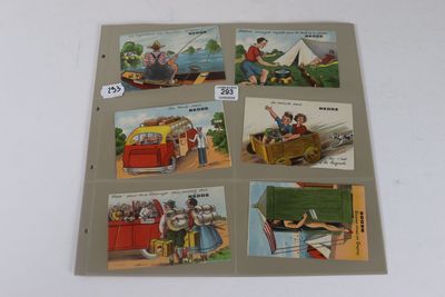 87. Nedde. 9 cartes humoristiques à vues dépliantes