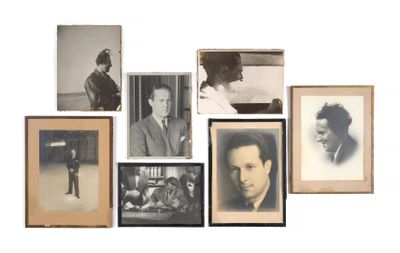 de nombreuses vieilles photos en noir et blanc d'hommes et de femmes