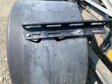 a close up of a tire on a trailer