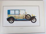 a picture of an old car on display in a book