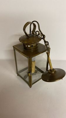Lanterne cage en laiton H_27cm D_11cm