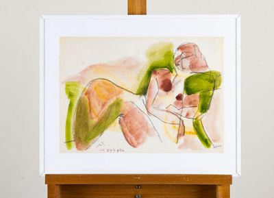 FERRATO Georges, né en 1949 Nu féminin au sofa vert, Jouy le…
