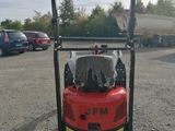 an image of a forklift parked in a parking lot