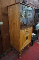 Meuble bar vintage en bambou et rotin - années 60 - orné d'u… (photo 2)