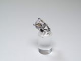 a ring that is sitting on top of a clear glass