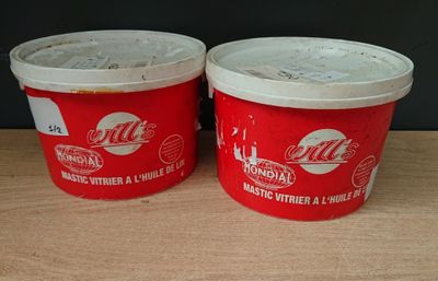 Lot de 2 pots de Mastic vitrier à l'Huile de lin WILL'S- 5 k…