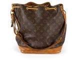 un sac à bandoulière Louis Vuitton en cuir marron et beige